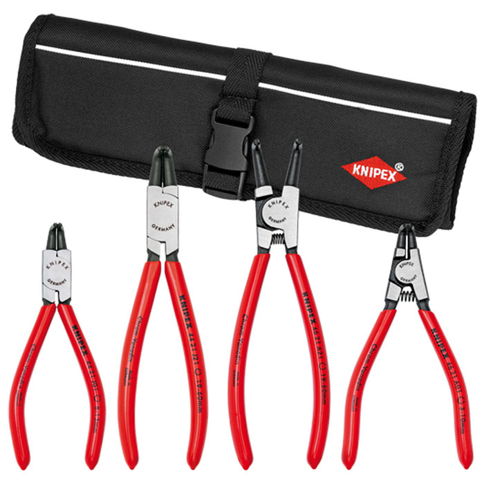 KNIPEX 9K 00 19 54 US - 4 Pc Snap Ring Set In Pouch 90 Degree