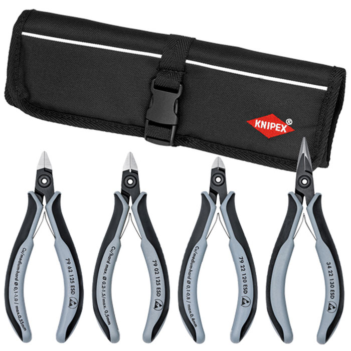 KNIPEX 9K 00 80 10 US - 4 Pc Electronic Pliers Set