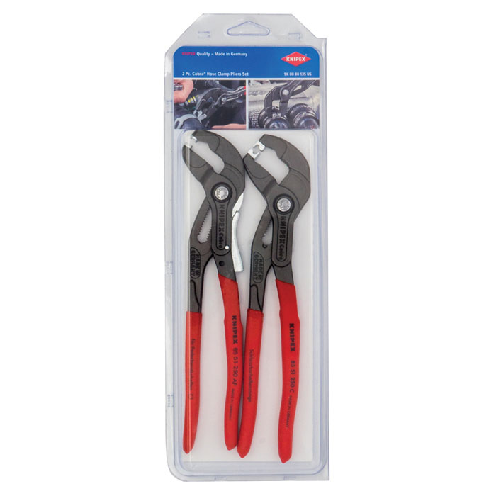 KNIPEX 9K 00 80 135 US - 2 Pc Hose Clamp/Click Clamp Set