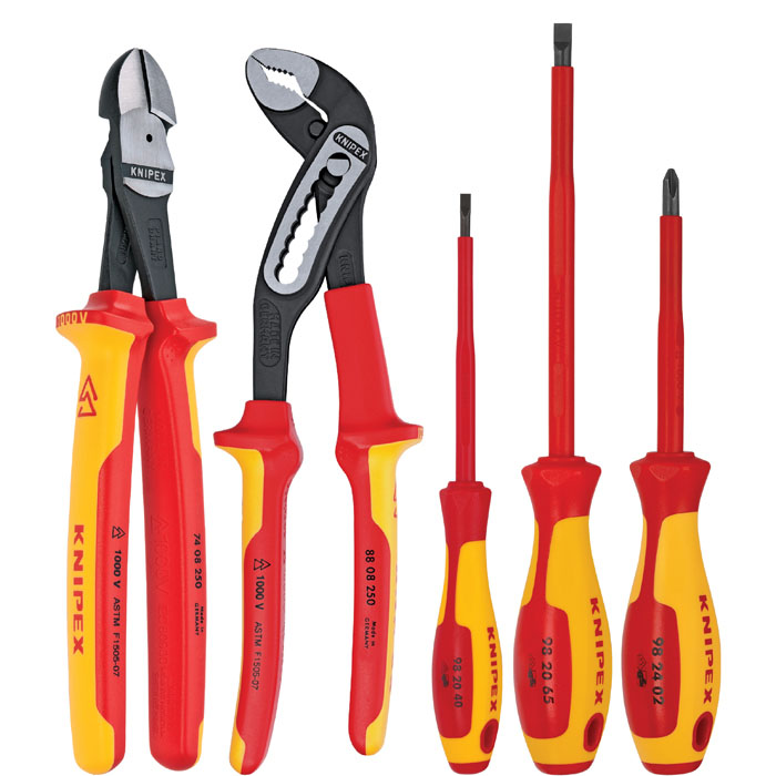 KNIPEX 9K 98 98 20 US - 5 Pc Automotive Pliers and Screwdriver Tool Set- 1000V Insulated