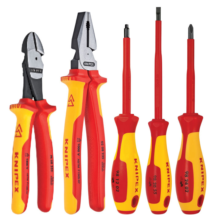 KNIPEX 9K 98 98 21 US - 5 Pc Pliers and Screwdriver Tool Set-1000V Insulated