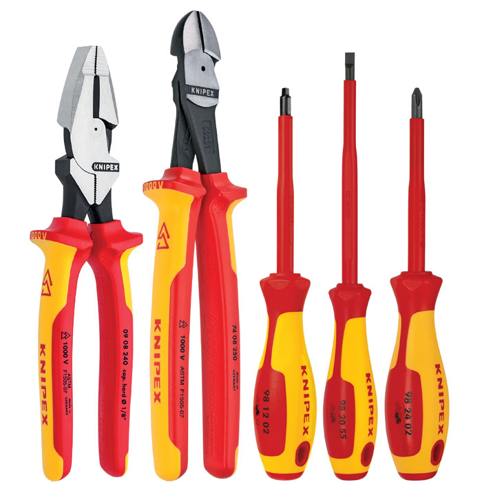 KNIPEX 9K 98 98 22 US - 5 Pc Pliers and Screwdriver Tool Set-1000V Insulated