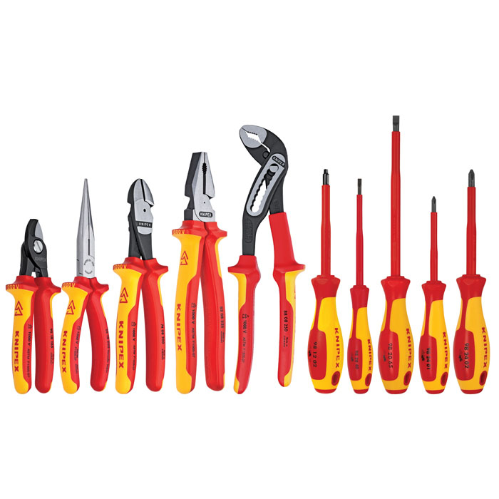 KNIPEX 9K 98 98 30 US - 10 Pc Pliers and Screwdriver Tool Set-1000V Insulated in Hard Case