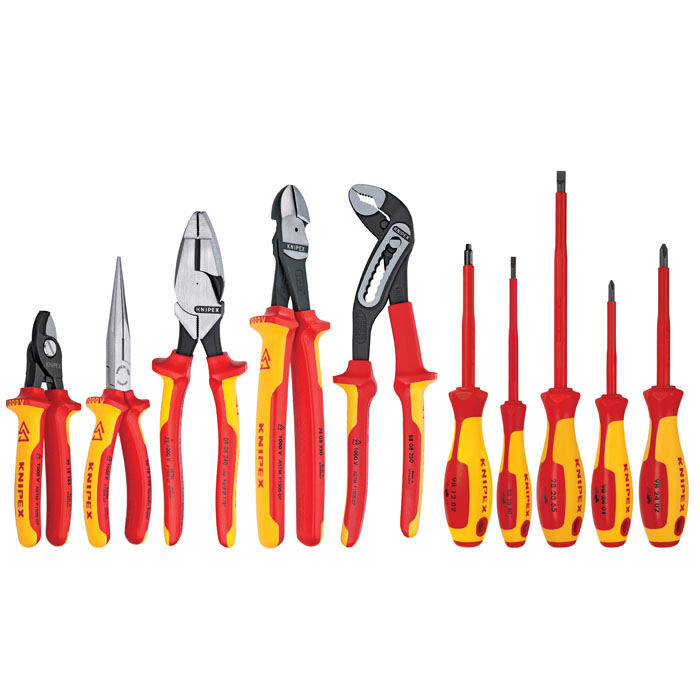 KNIPEX 9K 98 98 31 US - 10 Pc Pliers and Screwdriver Tool Set-1000V in Hard Case