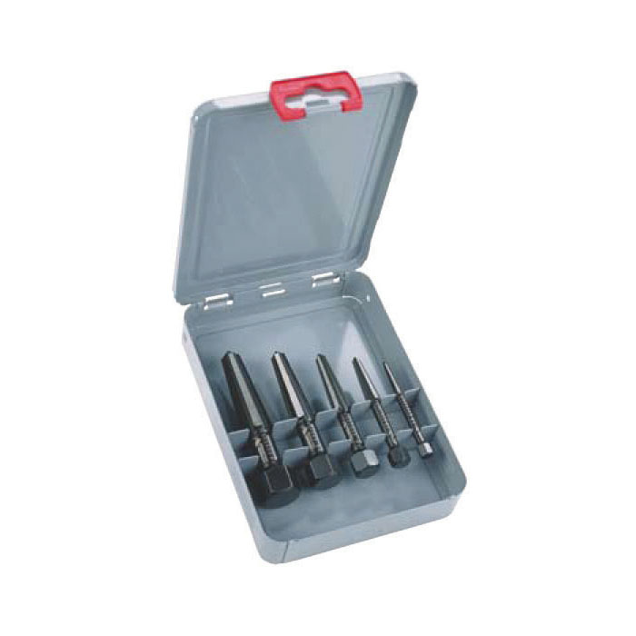 KNIPEX 9R 471 901 3 - Screw Extractor Double-Edged Set 5 Parts (Size 1-5 In Metal Case)
