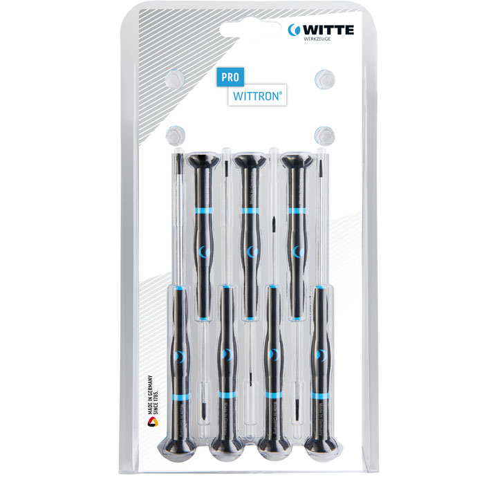 KNIPEX 9T 89342 - WITTRON 7 Pc Slotted And Phillips Set in Clamshell