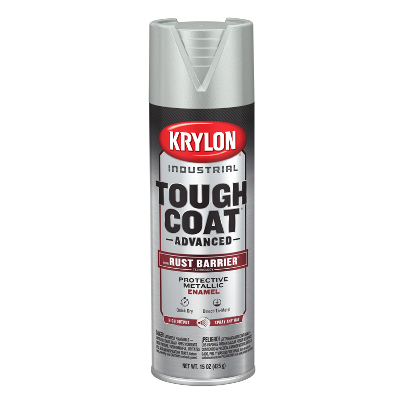 Krylon 1590 Aluminum Industrial Tough Coat Rust Barrier Spray Paint - Case of 6