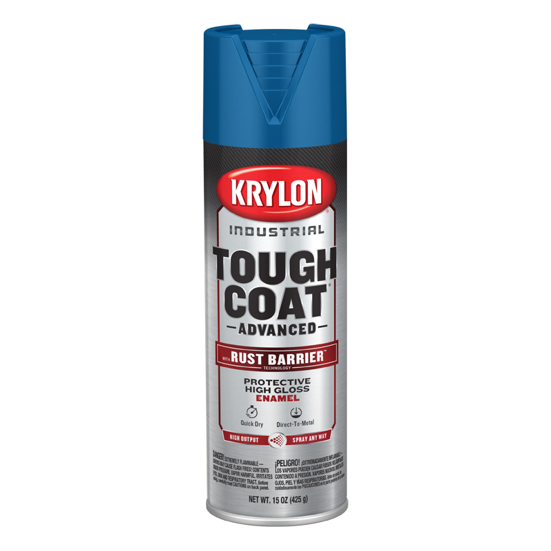Krylon 2590 Deep Blue Industrial Tough Coat Rust Barrier Spray Paint - Case of 6