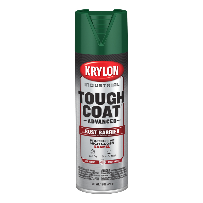 Krylon 3790 Dark Green Industrial Tough Coat Rust Barrier Spray Paint - Case of 6