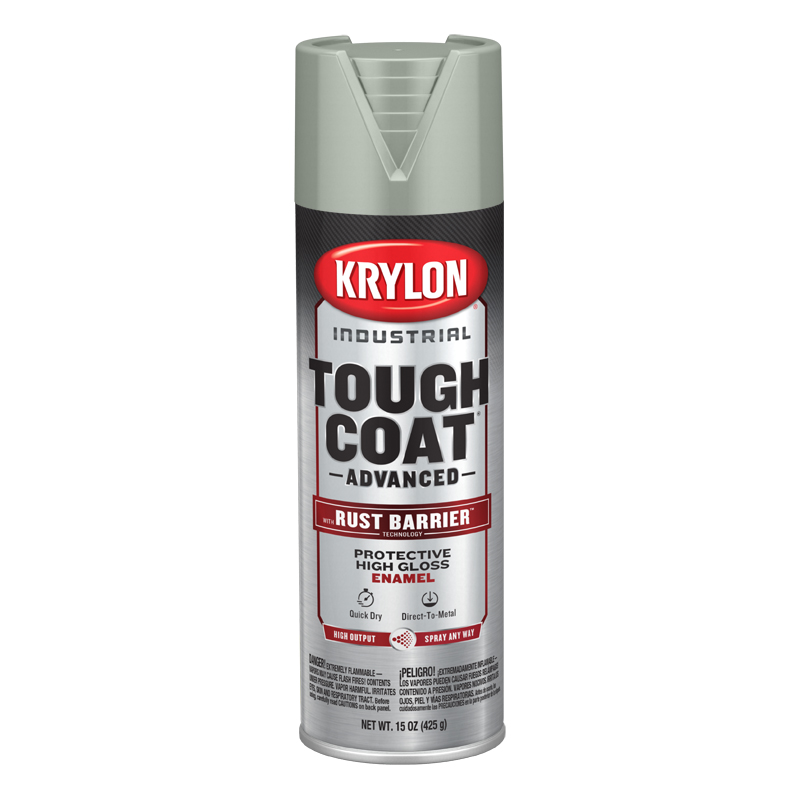 Krylon 8390 Lt Machinery Gray ASA-61 Industrial Tough Coat Rust Barrier Spray Paint - Case of 6
