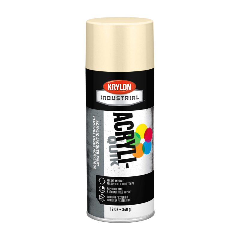 Krylon Industrial K01506 Almond Acryli-Quik Acrylic Lacquer Spray Paint - Case of 6
