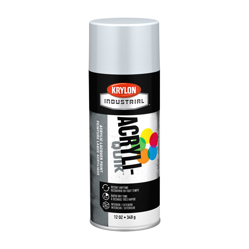 Krylon Industrial K01606 Pewter Gray Acryli-Quik Acrylic Lacquer Spray Paint - Case of 6