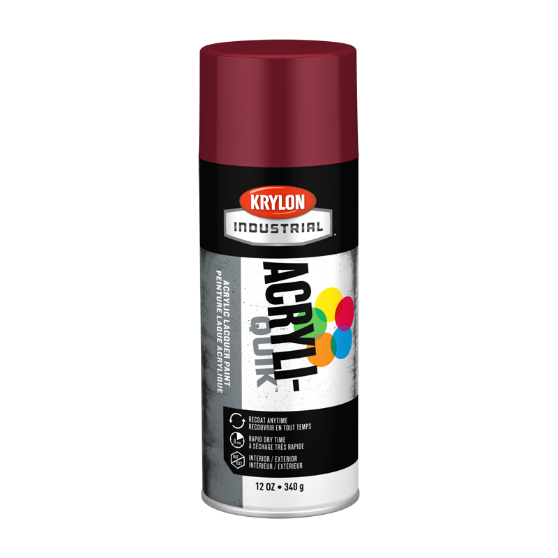 Krylon Industrial K02101 Cherry Red Acryli-Quik Acrylic Lacquer Spray Paint - Case of 6
