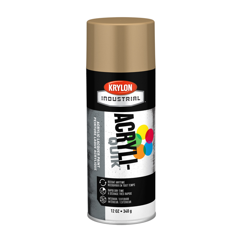 Krylon Industrial K02504 Khaki Acryli-Quik Acrylic Lacquer Spray Paint - Case of 6