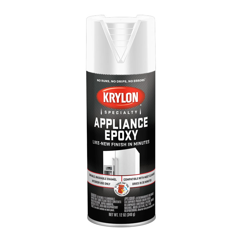 Krylon K03201 White Appliance Epoxy Aerosol Paint Case of 6