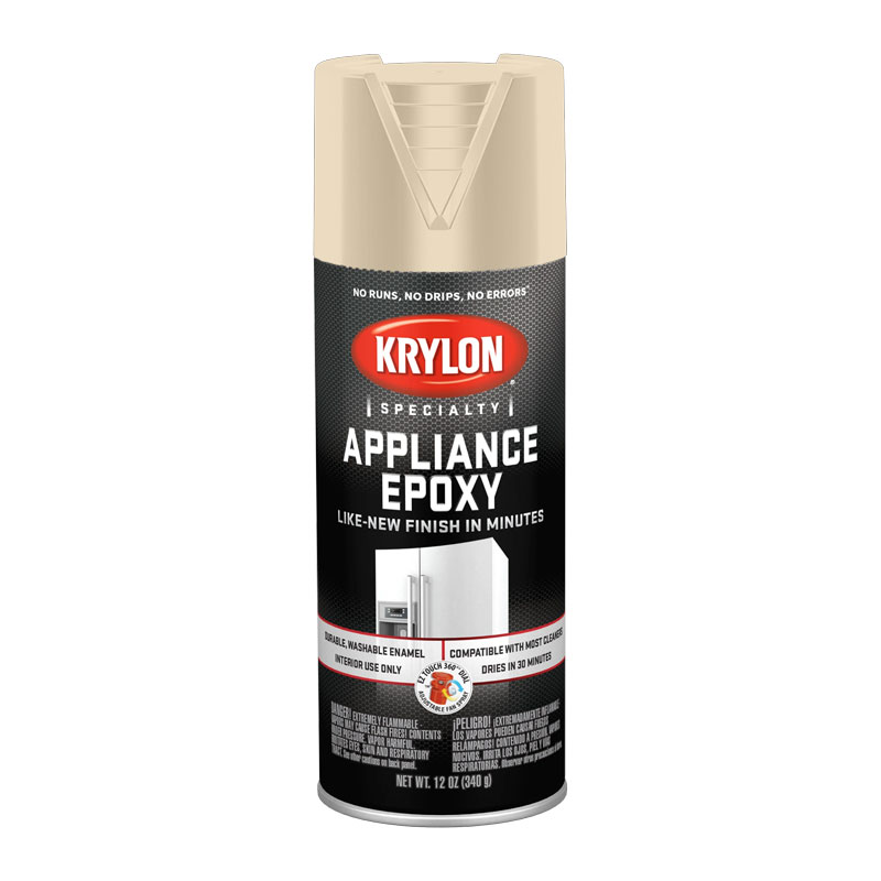 Krylon K03202 Almond Appliance Epoxy Aerosol Paint Case of 6