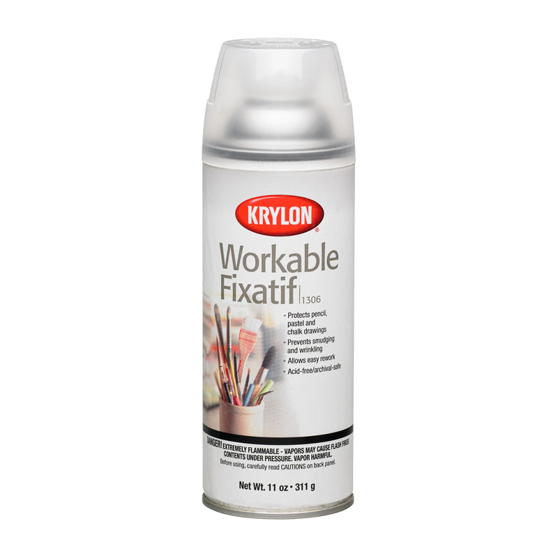 Krylon K01306 Workable Fixatif Spray Coating - Case of 6