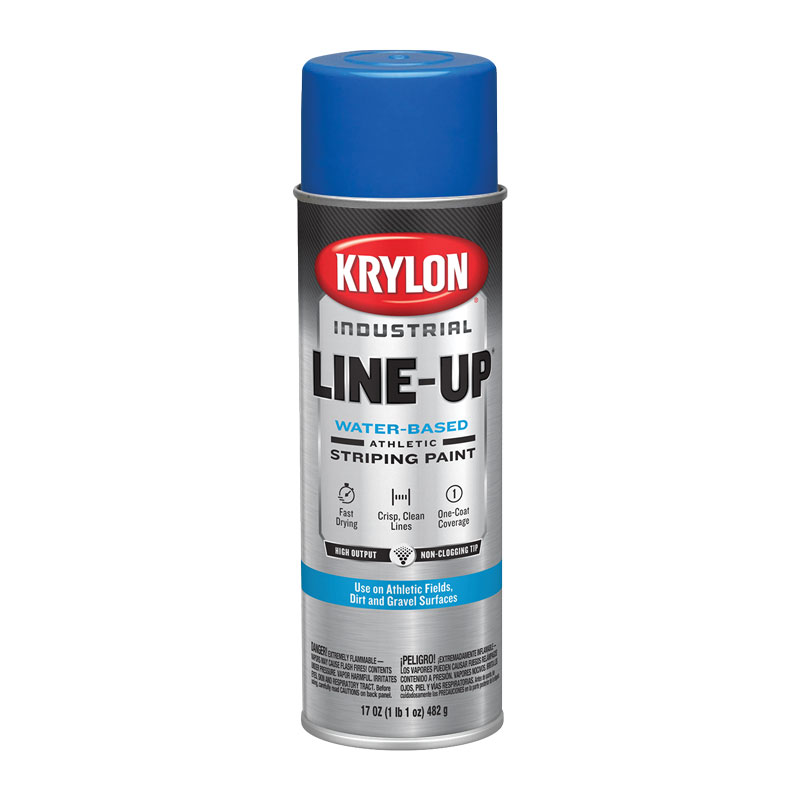 K008309 Krylon Industrial Athletic Royal Blue Line-Up Water-Based Athletic Field Striping Paint  - Case of 6