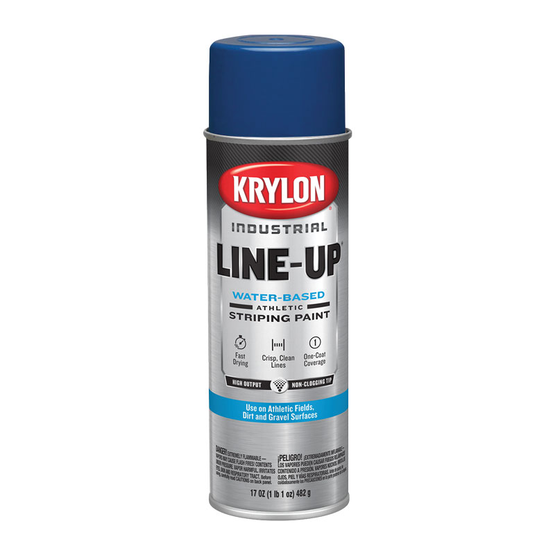 K008313 Krylon Industrial Athletic Navy Line-Up Water-Based Athletic Field Striping Paint  - Case of 6