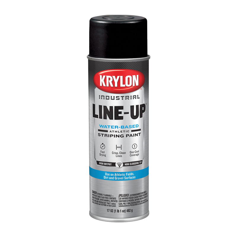 K008320 Krylon Industrial Athletic Black Line-Up Water-Based Athletic Field Striping Paint  - Case of 6