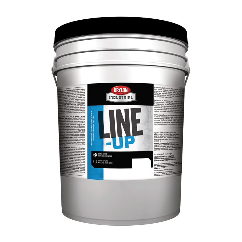 Krylon Industrial K52130113-20 Black Line-Up Water-Based Athletic Field Striping Paint 5 Gallon Pail