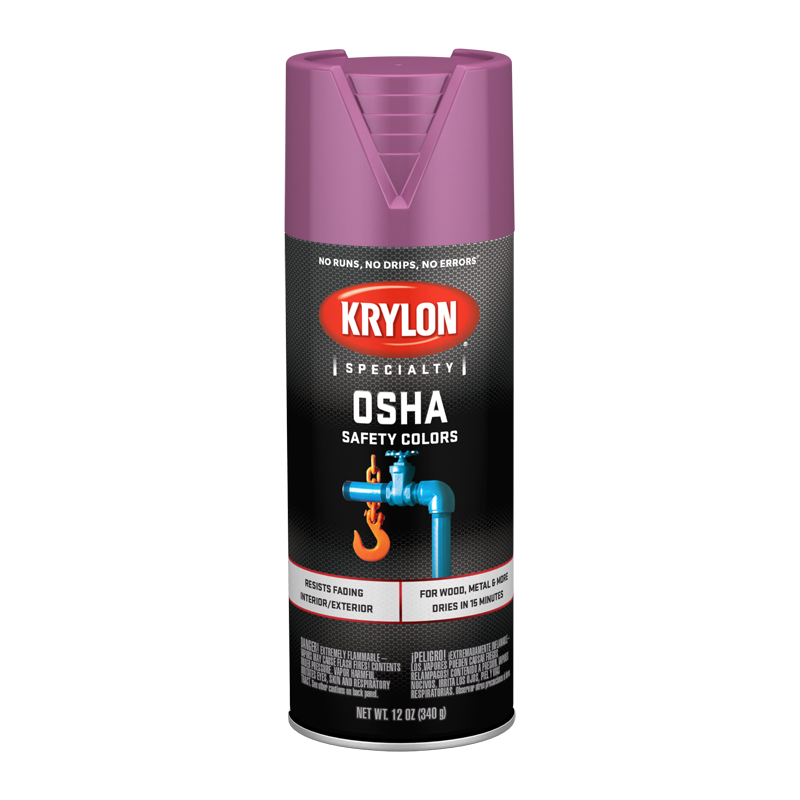 Krylon K01929 Safety Purple OSHA Spray Paint - Case of 6