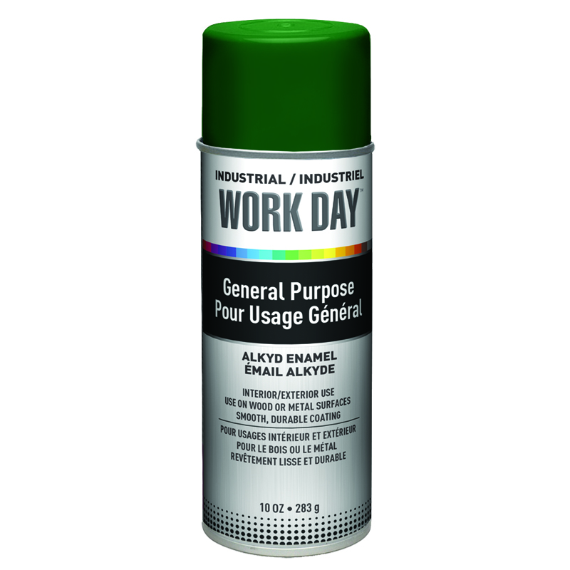 Krylon A04408007 Green Industrial Work Day Spay Paint 10 oz. Aersol Can - Case of 12