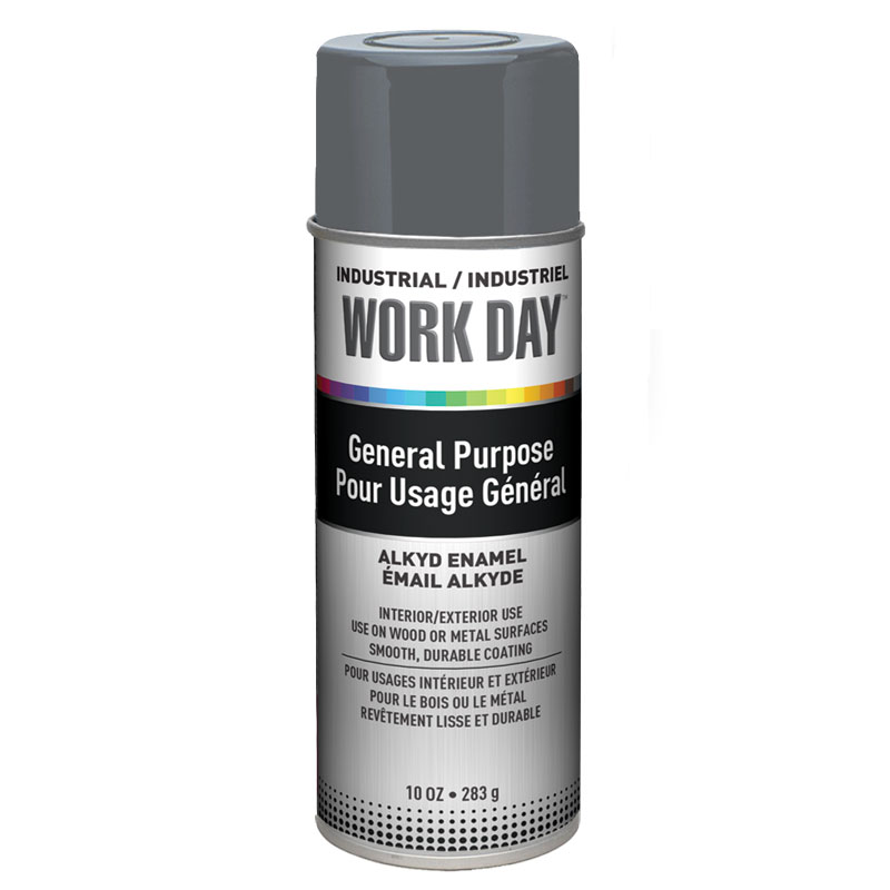 Krylon A04420007 Dark Gray Industrial Work Day Spay Paint 10 oz. Aersol Can - Case of 12