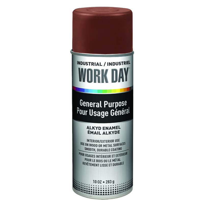 Krylon A04431007 Brown Industrial Work Day Spay Paint 10 oz. Aersol Can - Case of 12