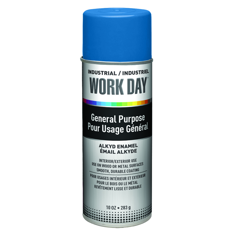 Krylon A04456007 Rue Blue Industrial Work Day Spay Paint 10 oz. Aersol Can - Case of 12