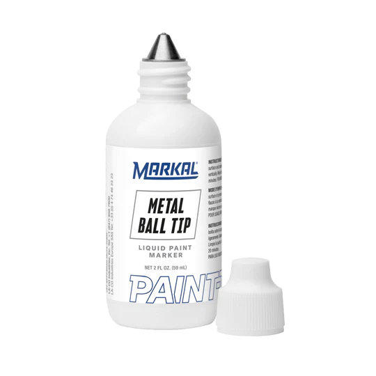 Markal 84600 Paint-Riter Metal Ball Tip  Marker White Carded