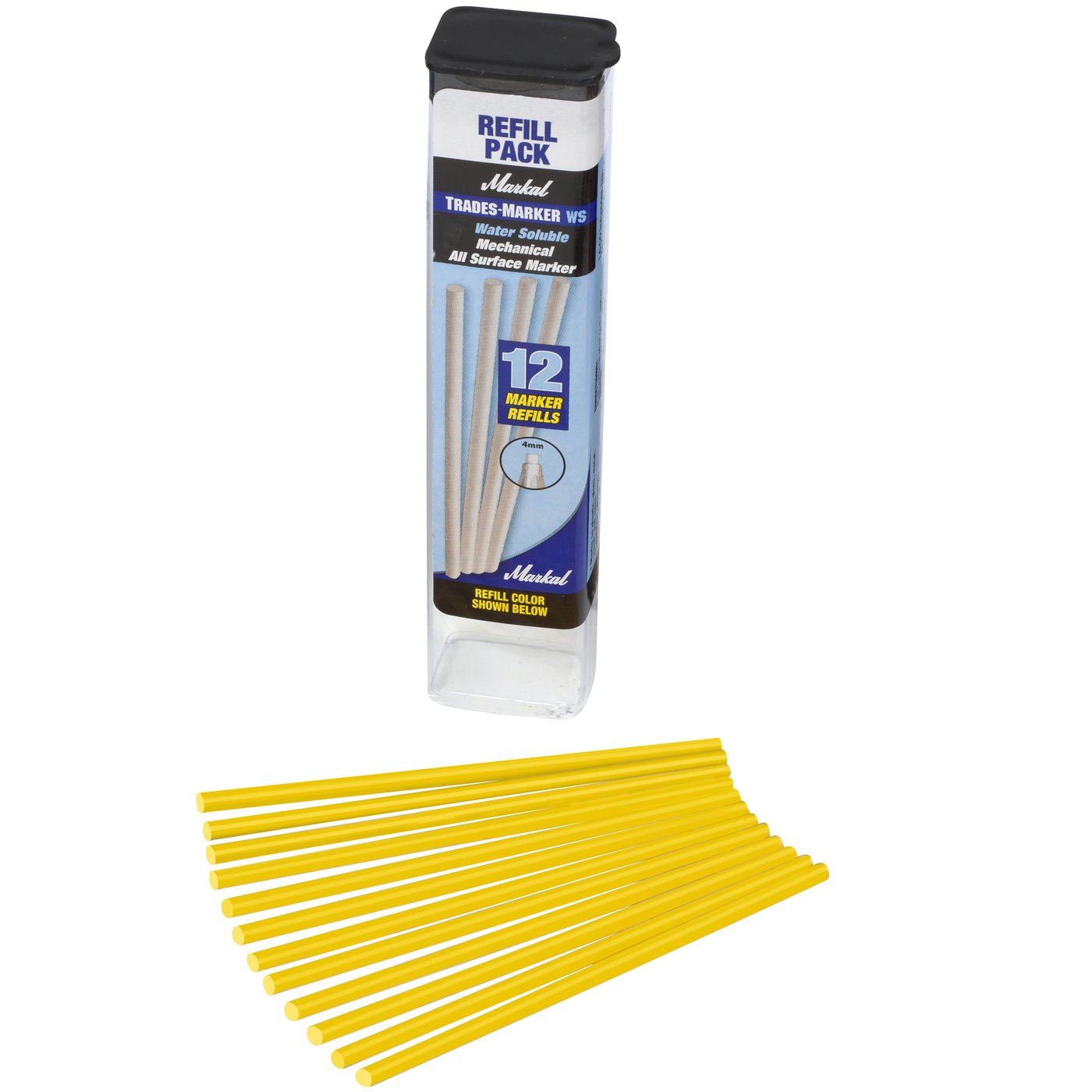 Markal 96181 Trades-Marker WS Refills Yellow Mechanical All Surface Marker