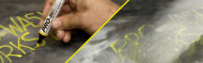 Markal Pro-Wash D - Detergent Removable Paint Marker - Yellow