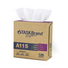 Adenna N-A115IDW - Non-Woven Wipers Taskbrand Heavy Duty Creped White 9 x 16.75  Interfold in Dispenser Box