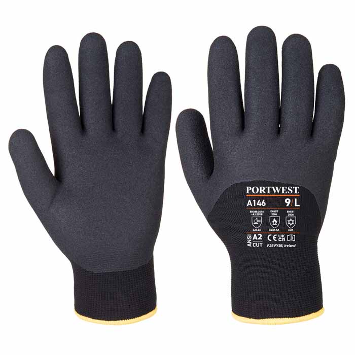 Portwest A146 Arctic Winter Glove - Nitrile Sandy