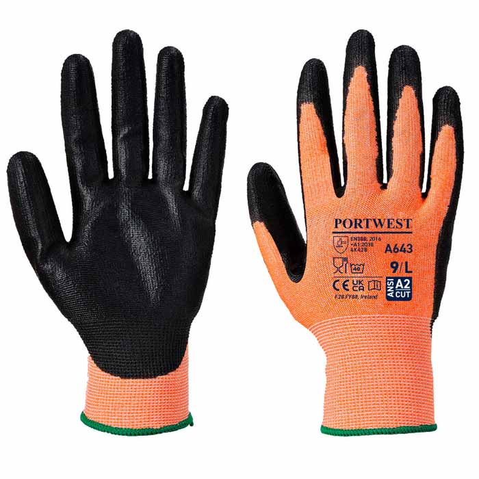 Portwest A643 Amber Cut Glove - Nitrile Foam