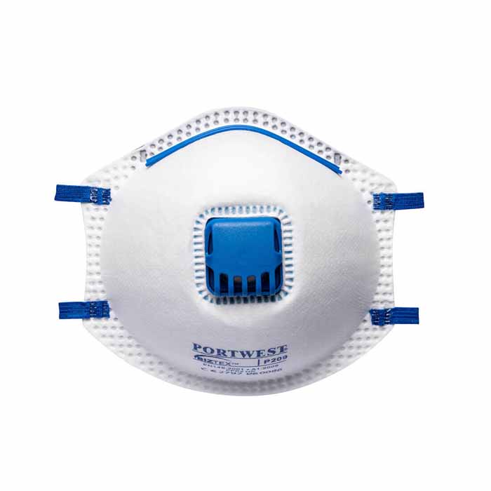 Portwest P209WHR N95 Valved Cup Respirator - Blister Pack(3)