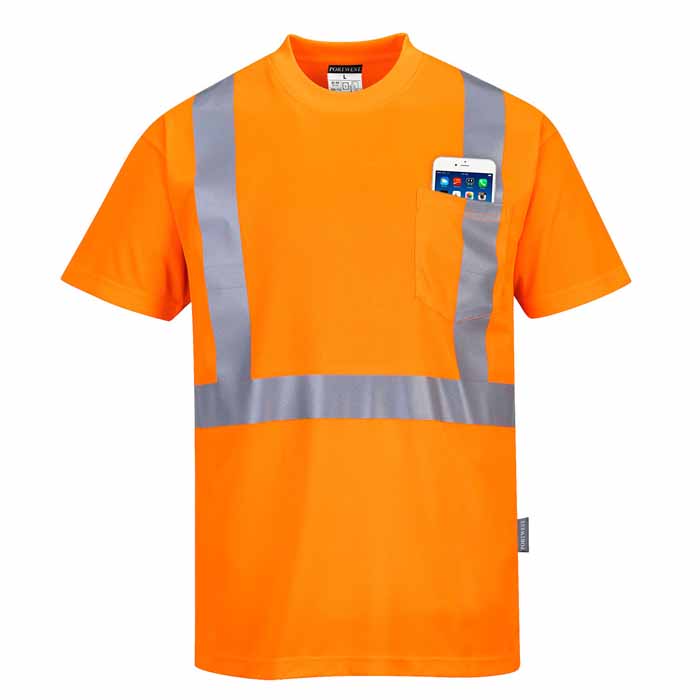 Portwest S190 Hi-Vis Pocket T-Shirt