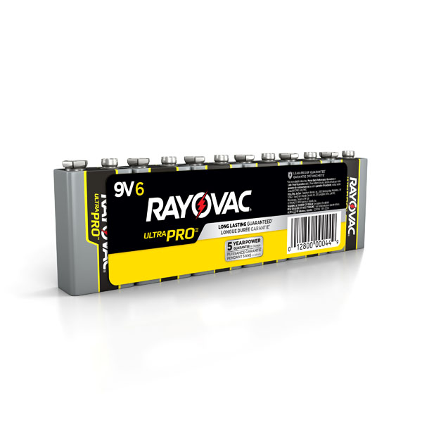Rayovac AL9V-6J Ultra Pro Alkaline 9V batteries 6-Pack