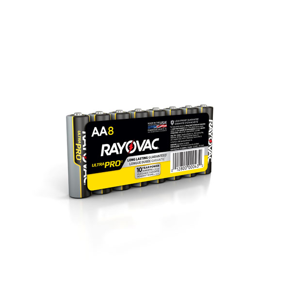 Rayovac ALAA-8J Ultra Pro Alkaline AA Batteries 8-Pack
