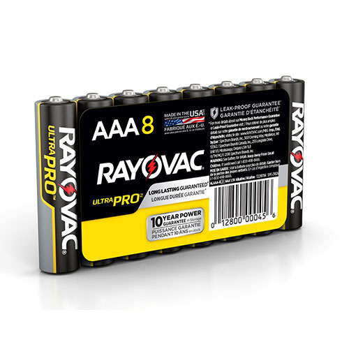 Rayovac ALAAA-8J Ultra Pro Alkaline AAA Batteries 8-Pack