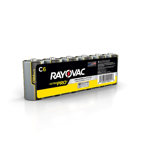 Rayovac ALC-6J Ultra Pro Alkaline C Batteries 6-Pack