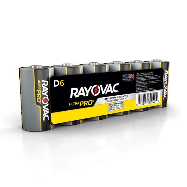 Rayovac ALD-6J Ultra Pro Alkaline D Batteries 6-Pack