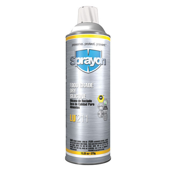 Sprayon LU211 Food Grade Dry Silicone Lube S00211000 Case of 12
